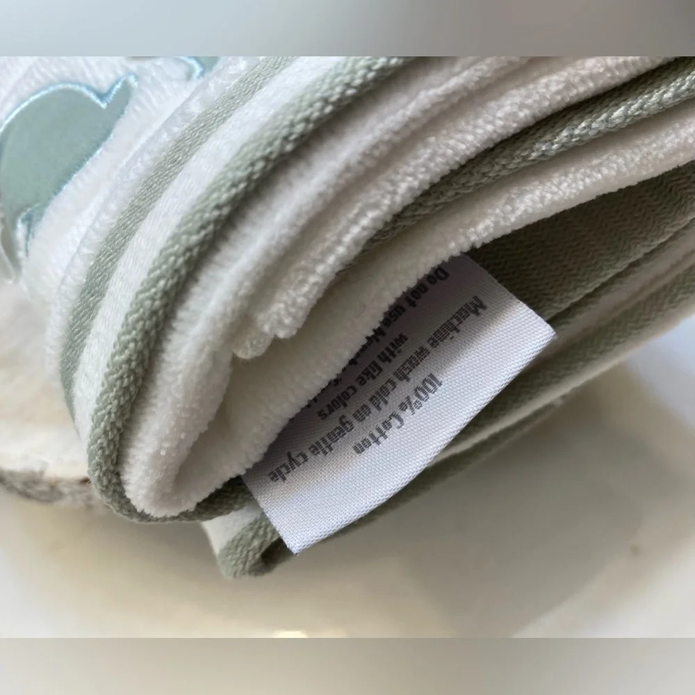 CARO HOME ❤️ 2pk Hampshire Bunny With Bow Cotton Hand Towels NWT